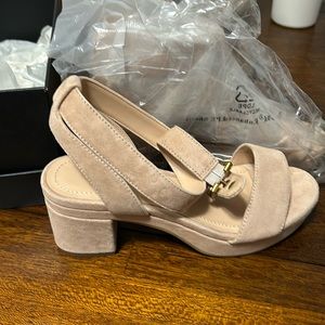 Brand new never worn coach suede sandals